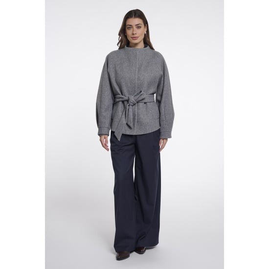 Rino & Pelle short coat with collar cornelia.7002611 11170 mid grey melange - Image 3