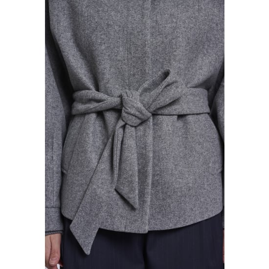 Rino & Pelle short coat with collar cornelia.7002611 11170 mid grey melange - Image 4