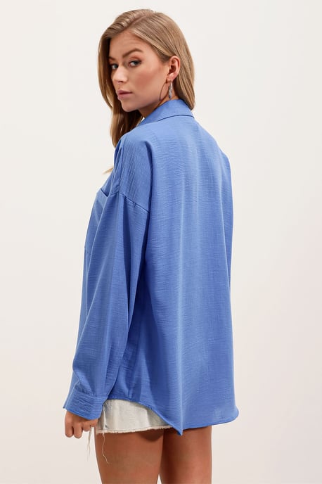 Linen Blended Shirt with Button Closure - Image 5