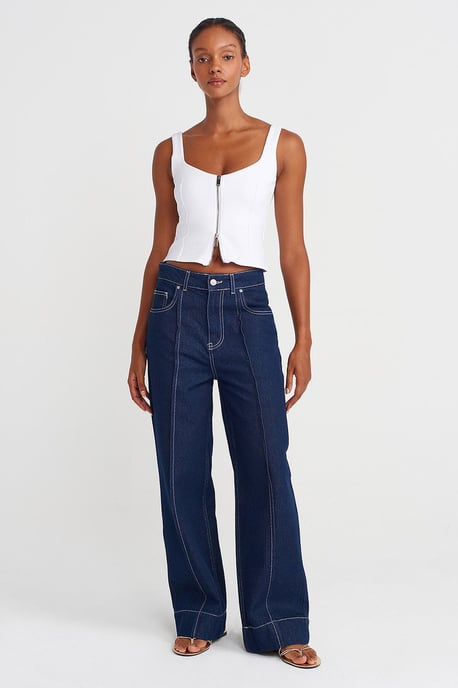 Mouwloze Vierkante Halter Crop Top - Image 4