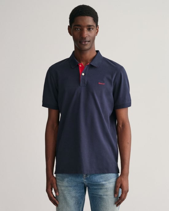 GANT Regular Fit Short Sleeve Contrast Pique Rugger - Image 3