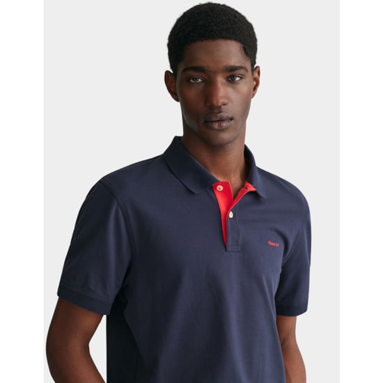 GANT Regular Fit Short Sleeve Contrast Pique Rugger - Image 5