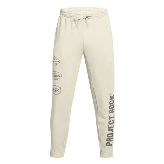 Under Armour Mens Project Rock Graphic Print Joggers (White) - Image 1