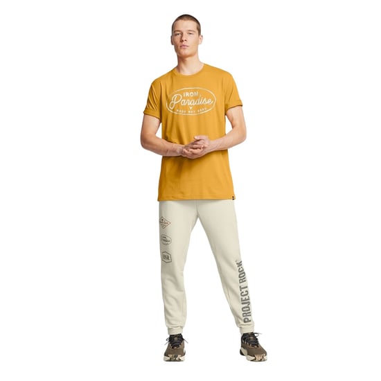 Under Armour Mens Project Rock Graphic Print Joggers (White) - Image 3