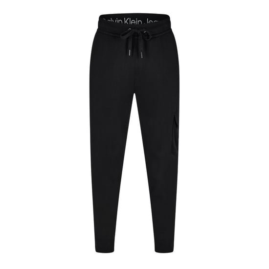 Calvin Klein Mens Patch Tracksuit Bottoms (Black) - Image 1
