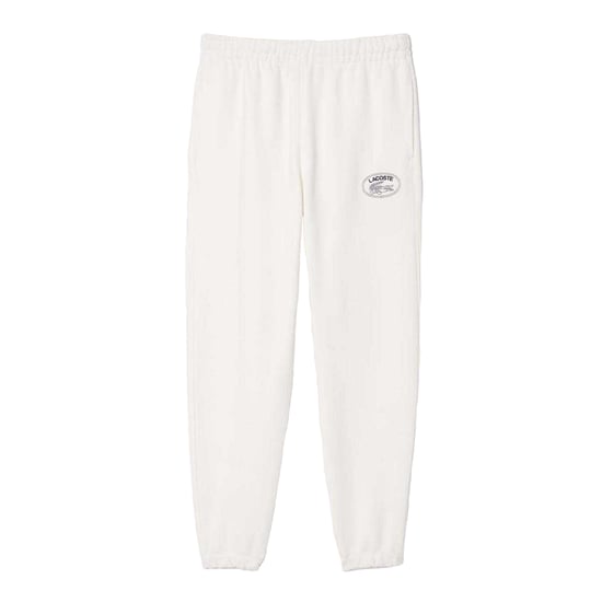 Lacoste Womens/Ladies Organic Cotton Embroidered Logo Sweatpants (Cream) - Image 2