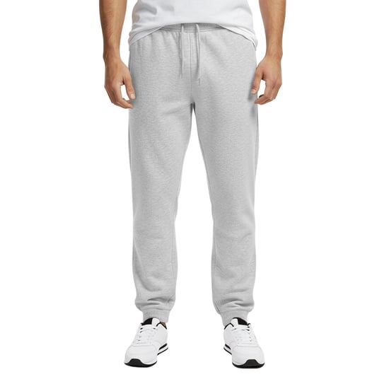 Slazenger Mens Fleece Cuffed Jogging Bottoms (Grey Marl) - Image 4