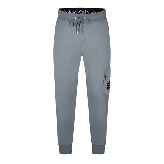 Calvin Klein Mens Patch Tracksuit Bottoms (Overcast Grey) - Image 1