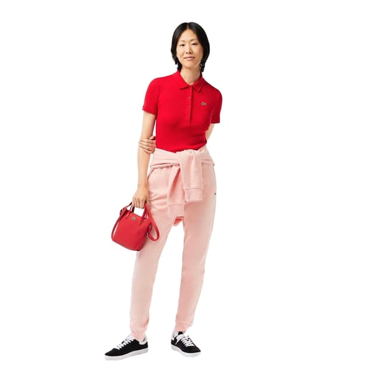 Lacoste Womens/Ladies Fleece Sweatpants (Pink) - Image 5