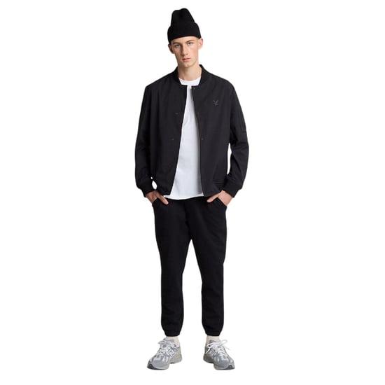 Lyle & Scott Heren Sweatbroek met geribde tailleband (Zwart) - Image 1