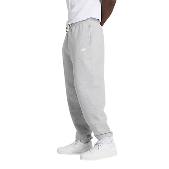 New Balance Mens Essentials Small Logo Jogging Bottoms (Grey) - Image 3