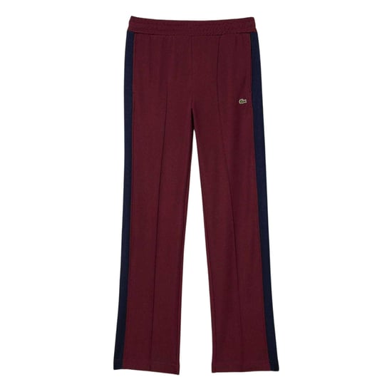Lacoste Dames/Dames Biologisch Katoenen Zijstreep Joggers (Rood) - Image 1
