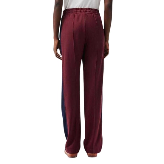 Lacoste Dames/Dames Biologisch Katoenen Zijstreep Joggers (Rood) - Image 2