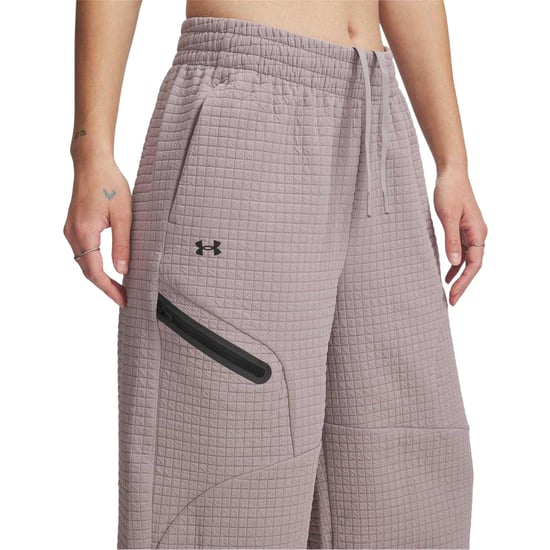 Under Armour Womens/Ladies Fleece Open Hem Joggers (Grey) - Image 4