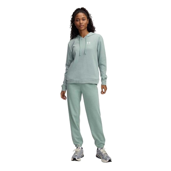 Under Armour Rival-joggingbroek van badstof voor dames (Groen) - Image 1