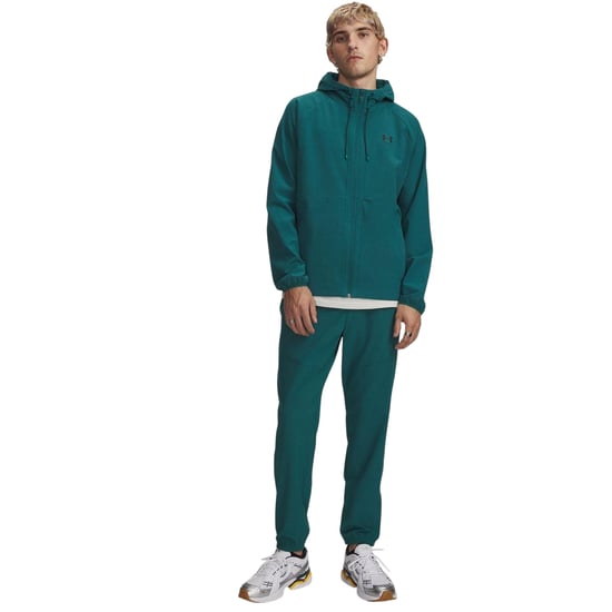 Under Armour Mens Storm Woven Jogging Bottoms (Green/Black) - Image 1