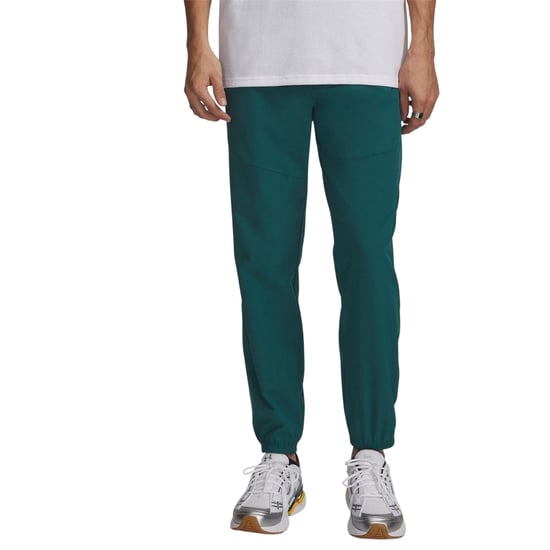 Under Armour Mens Storm Woven Jogging Bottoms (Green/Black) - Image 2