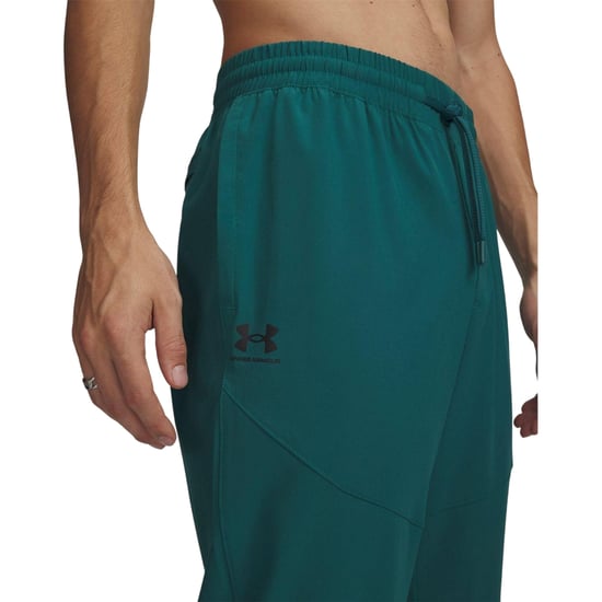 Under Armour Mens Storm Woven Jogging Bottoms (Green/Black) - Image 4