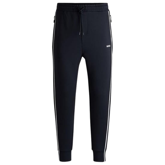 Boss Hadiko joggingbroek voor heren met zijstreep, normale pasvorm (Donkerblauw) - Image 1