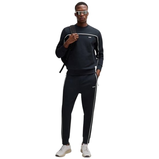 Boss Hadiko joggingbroek voor heren met zijstreep, normale pasvorm (Donkerblauw) - Image 3