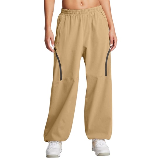 Under Armour Joggingbroek voor dames, geweven, met een ruime pasvorm (Tan) - Image 1
