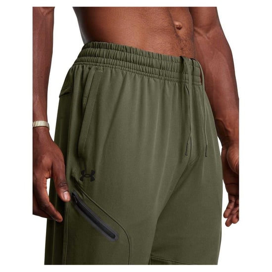 Under Armour Unstoppable geweven joggingbroek voor heren (Groen/zwart) - Image 3