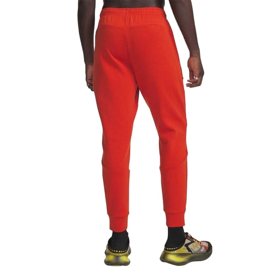 Under Armour Joggingbyxor för män i Unstoppable-fleece med dragkedja och fickor (Orange) - Image 3