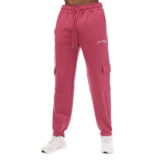 Hype Mens Solid Cargo Jogging Bottoms (Pink) - Image 1