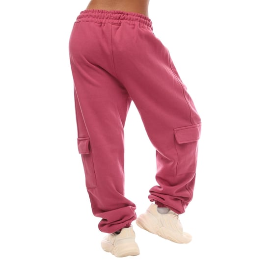 Hype Mens Solid Cargo Jogging Bottoms (Pink) - Image 2