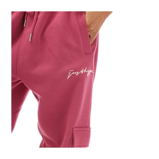 Hype Mens Solid Cargo Jogging Bottoms (Pink) - Image 3