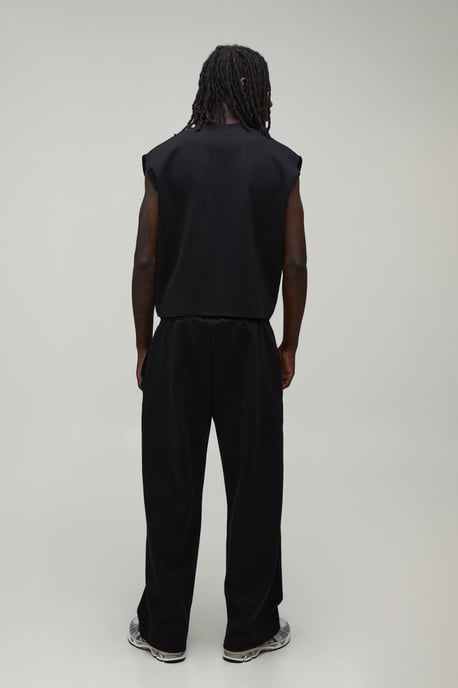 Shrunken Premium Interlock Tank And Wide Leg Jogger Set - Image 2