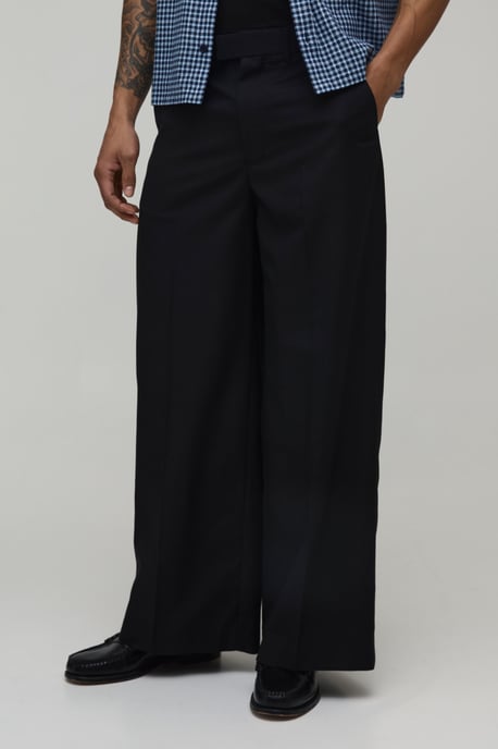 Extreme Wide Leg Tailored Trousers - Image 1