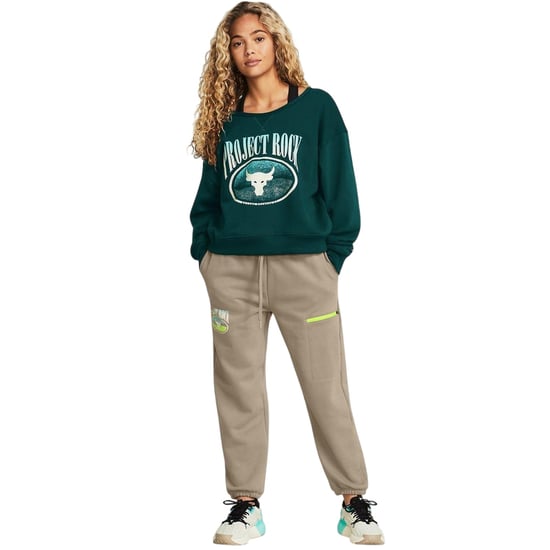 Under Armour Tapered joggingbroeken voor dames met hoog prestatievermogen (Bruin) - Image 5