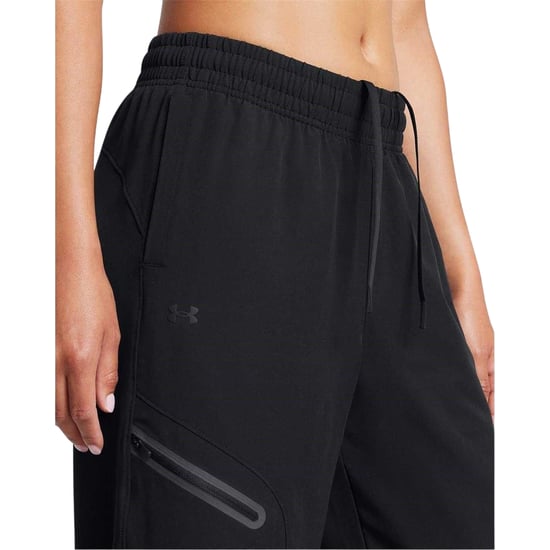 Under Armour Womens/Ladies Unstoppable Woven Zip Pocket Relaxed Fit Joggers (Black) - Image 3