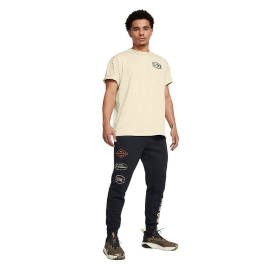 Under Armour Mens Project Rock Graphic Print Joggers (Black) - Image 3