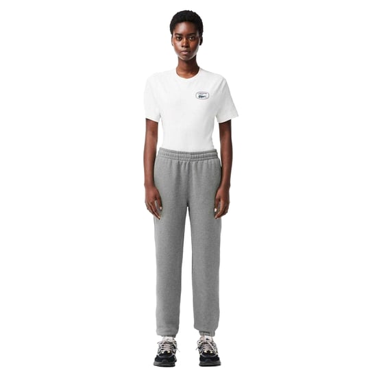 Lacoste Womens/Ladies Organic Cotton Embroidered Logo Sweatpants (Grey) - Image 5