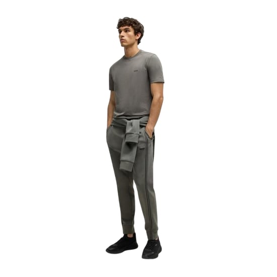 Boss Hadiko joggingbroek voor heren met zijstreep, normale pasvorm (Pastel Grijs) - Image 1