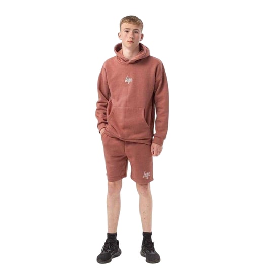 Hype Unisex-sweatshorts met opschrift voor volwassenen (Rood) - Image 1