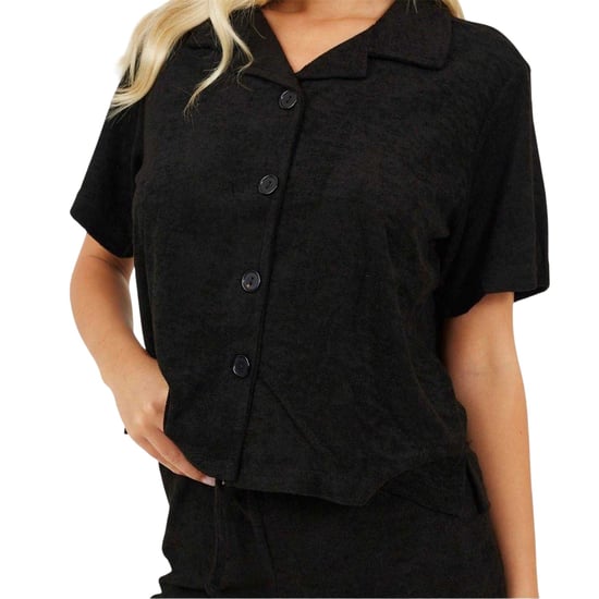 Brave Soul Womens/Ladies Collared Loungewear Set (Black) - Image 3