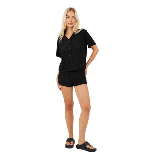 Brave Soul Womens/Ladies Collared Loungewear Set (Black) - Image 4