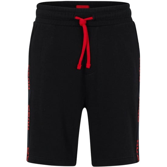 Hugo Boss Sweatshorts med sidologo i bomullsblandning för herrar (Svart) - Image 2