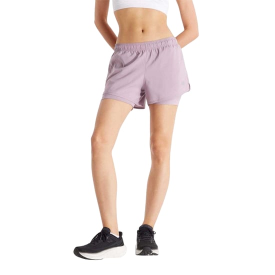 New Balance Dames/Dames Essentials 2 in 1 Hardloopshort (Paars) - Image 1