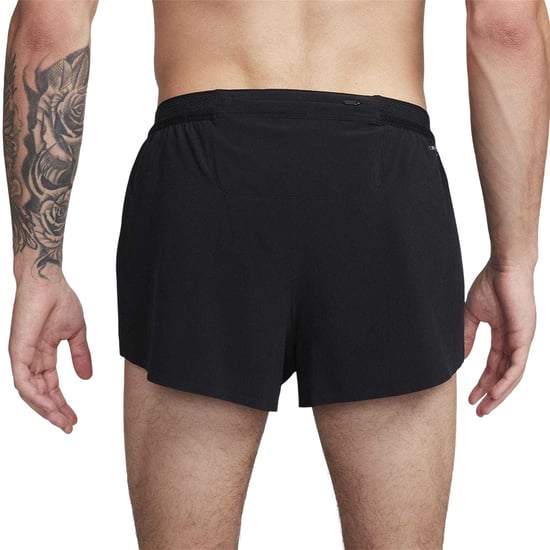 Nike Mens Aero 2 in 1 Running Shorts (Black/White) - Image 2