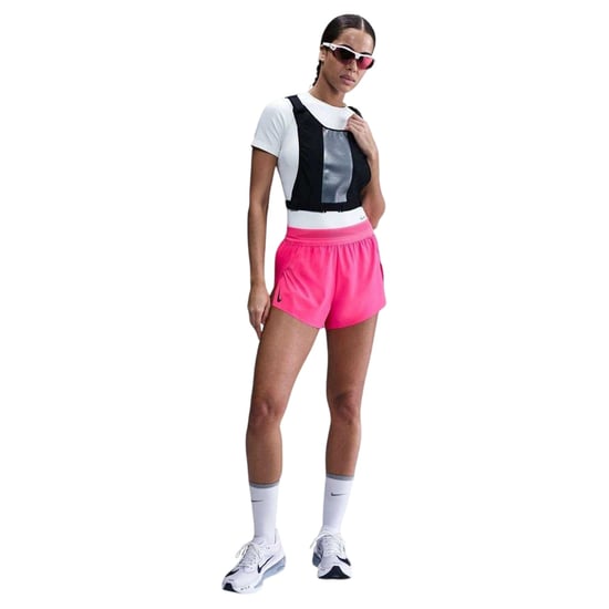 Nike Dames/Dames Aero Swift Geplooide Hardloopshort Mid Rise (Hyperroze) - Image 4