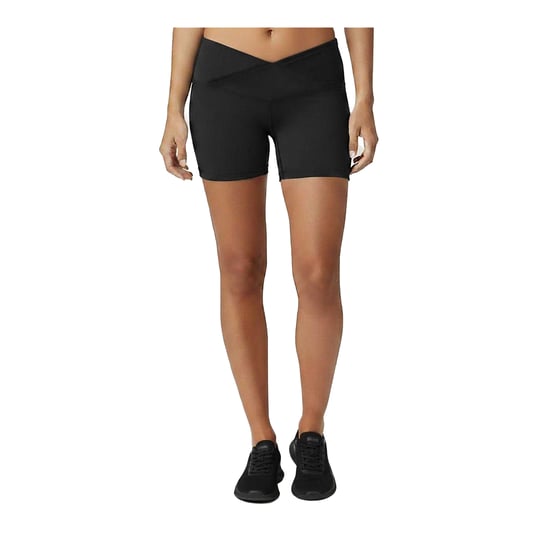 USA Pro Dames/Dames Wrap Front High Waist Fietsshort (Zwart) - Image 4