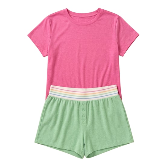 PJ Salvage Dames Verse & Fruitige Jerseystrepen Shorts (Groen) - Image 2
