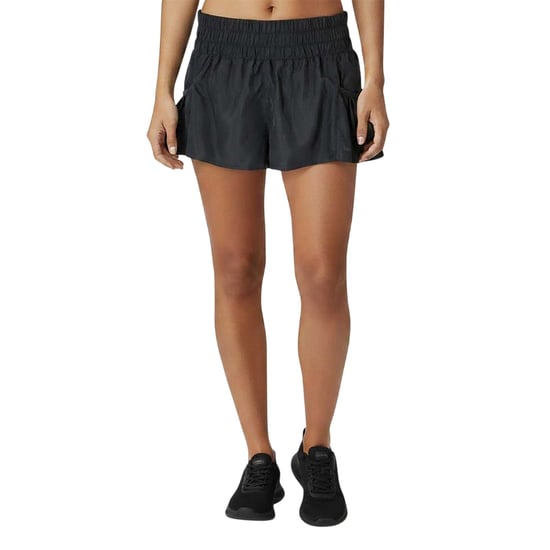 USA Pro Womens/Ladies Flow Workout Running Shorts (Black) - Image 2