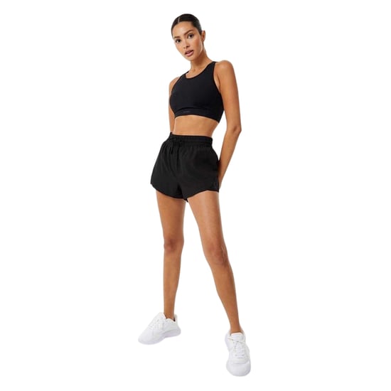 USA Pro Womens/Ladies 2 in 1 Running Shorts (Black) - Image 3