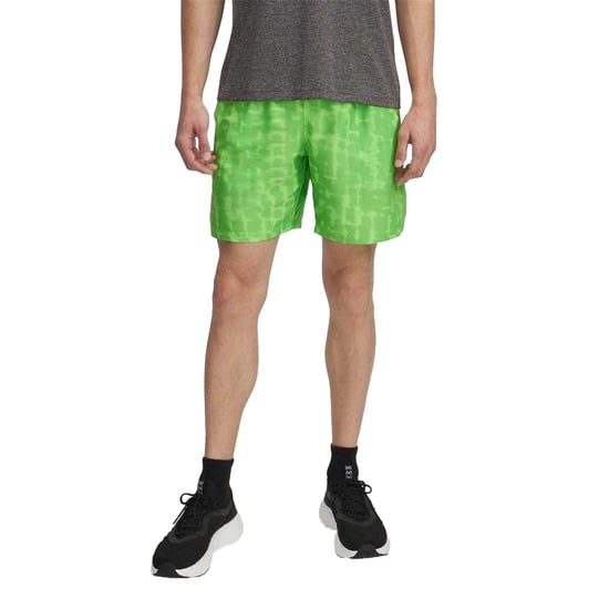 Under Armour Mens Performance Patterned Lightweight Athletic Running Shorts (Green) - Image 2