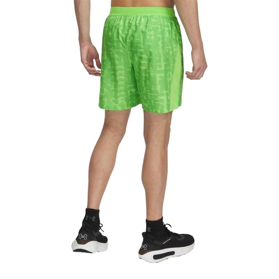 Under Armour Mens Performance Patterned Lightweight Athletic Running Shorts (Green) - Image 3